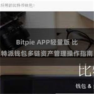 Bitpie APP轻量版 比特派钱包多链资产管理操作指南