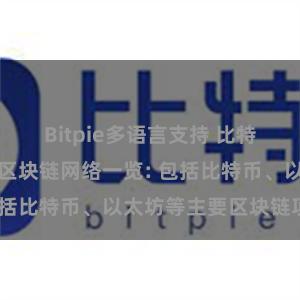 Bitpie多语言支持 比特派钱包支持的区块链网络一览: 包括比特币、以太坊等主要区块链项目