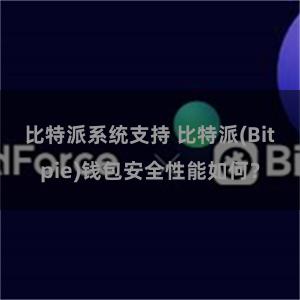 比特派系统支持 比特派(Bitpie)钱包安全性能如何？